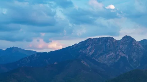 Lush Greenery  Giewont Summit Timelapse - Tatras Scenery Stock Footage 308188352