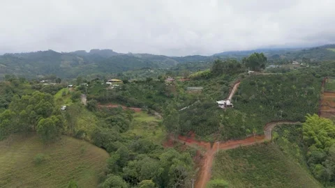 Lush hillside of Popayán with cloudy sky Stock Footage 329904286