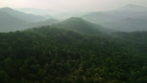 Lush Mountainous Landscape Covered In Dense Rainforest In Kandy, Sri Lanka - Vídeo Stock 330973708