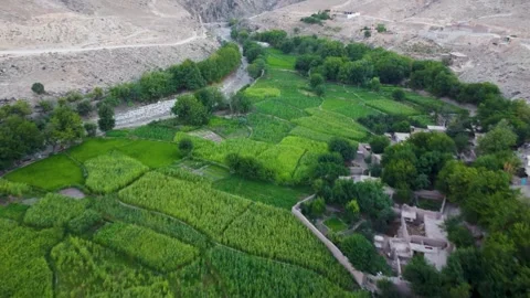 A lush valley in Hesarak District Stock Footage 274536679
