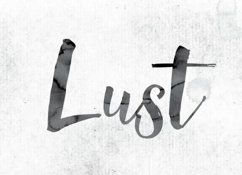 Lust Concept Painted in Ink Stock Illustration