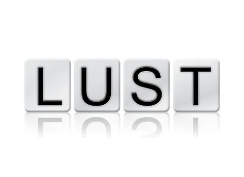 Lust Isolated Tiled Letters Concept and Theme Stock Illustration