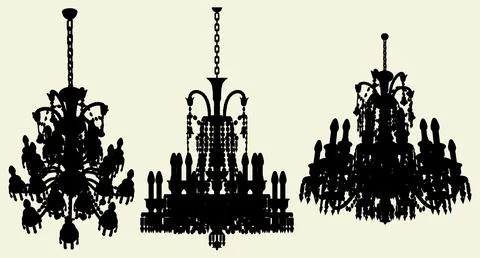 Luster Chandelier Vector Stock Illustration