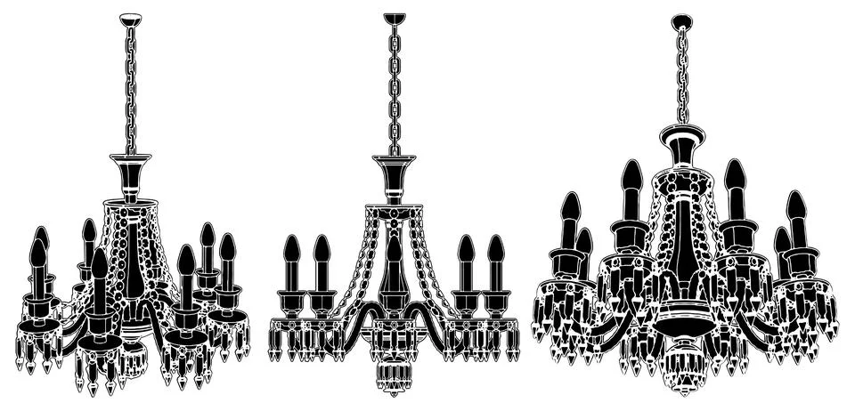 Luster Chandelier Vector 스톡 일러스트