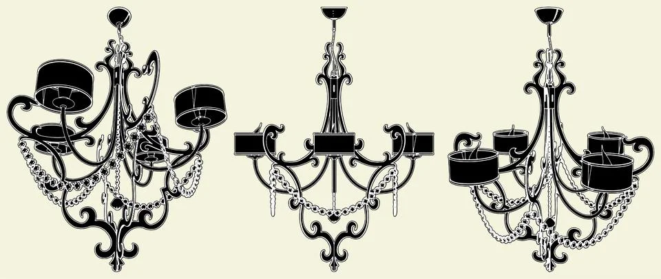 Luster Chandelier Vector 스톡 일러스트
