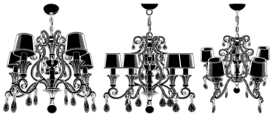 Luster Chandelier Vector 스톡 일러스트