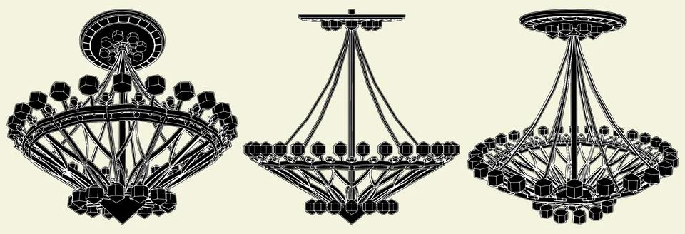 Luster Chandelier Vector Stock Illustration