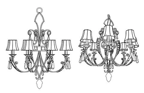 Luster Chandelier Vector Stockillustratie