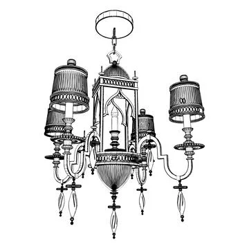 Luster Chandelier Vector Stock Illustration