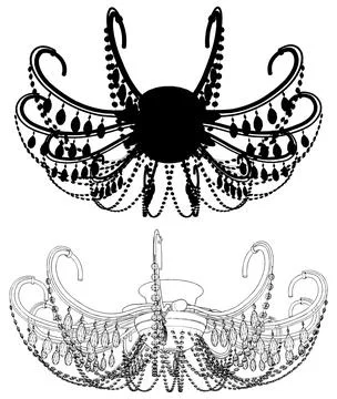 Luster Chandelier Vector Stock Illustration