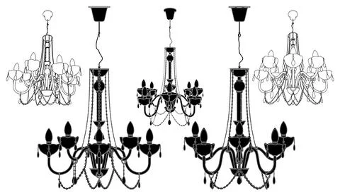 Luster Chandelier Vector 스톡 일러스트