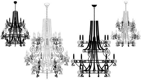 Luster Chandelier Vector Stock Illustration