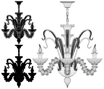 Luster Chandelier Vector 스톡 일러스트