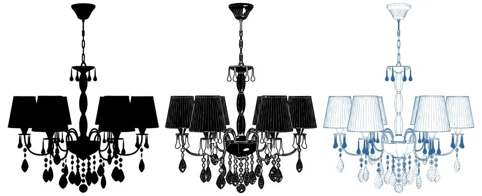 Luster Chandelier Vector Illustrazione stock