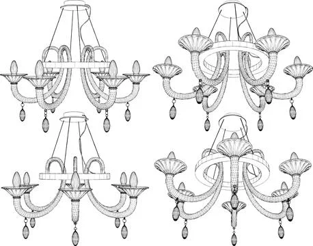Luster Chandelier Vector イラスト素材
