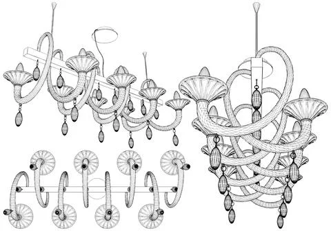 Luster Chandelier Vector Stock Illustration
