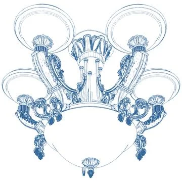 Luster Chandelier Vector 스톡 일러스트