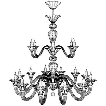 Luster Chandelier Vector Stock Illustration