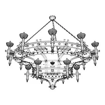 Luster Chandelier Vector Stock Illustration