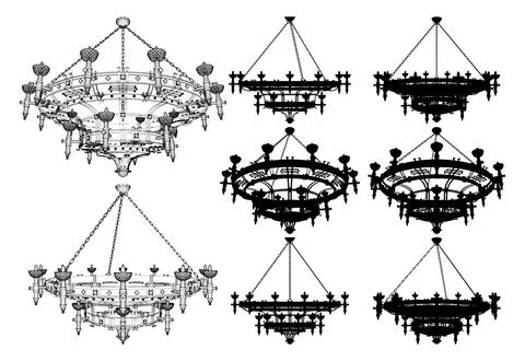 Luster Chandelier Vector Stock Illustration