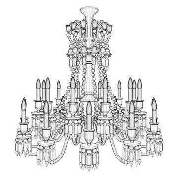 Luster Chandelier Vector Stock Illustration