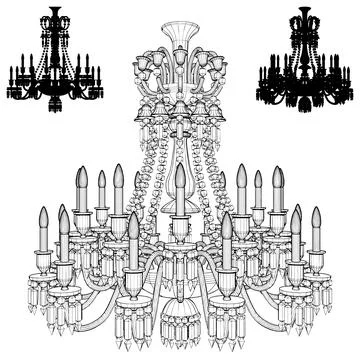 Luster Chandelier Vector イラスト素材