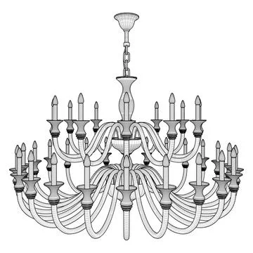 Luster Chandelier Vector Stockillustratie