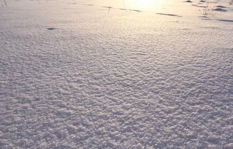 Luster of the sunset on the snow. Stock Photos