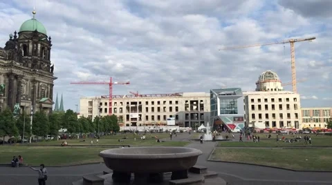 Lustgarten at Berlin next to the Dome Stock Footage 51001120
