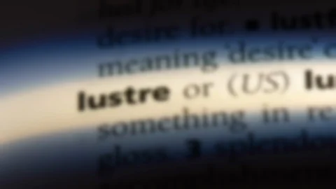 Lustre word in a dictionary. Stock Footage 99563093