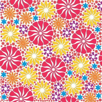 Lusty floral pattern seamless background Stock Illustration
