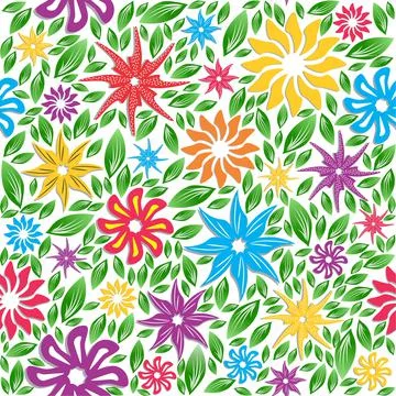 Lusty floral pattern seamless background Stock Illustration
