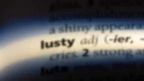 Lusty word in a dictionary. Stock Footage 99563097
