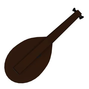 Lute isolated on white background Stock Illustration