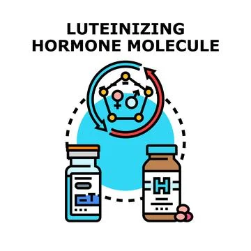 Luteinizing hormone molecule vector illustrating reproductive system health Stock Illustration