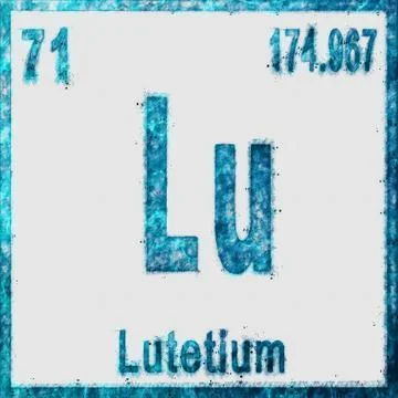Lutetium Chemical Element Blue on White Stock Illustration
