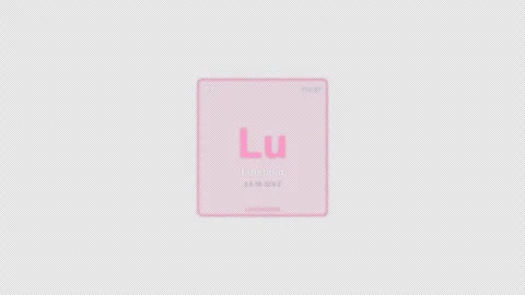 Lutetium Lu Periodic Table Element Tile Labeled Animation Video Overlay Alpha 4K Видео 339367438
