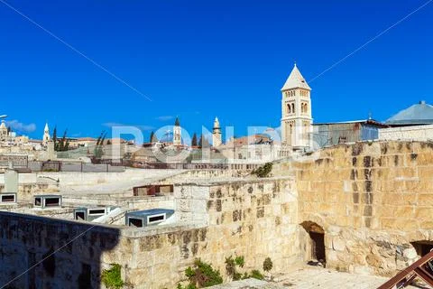 Lutheran Church of the Redeemer (1893-1898), Jerusalem Stock Photos
