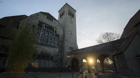 Lutherkirche Bochum, Timelapse Stock Footage 233470877