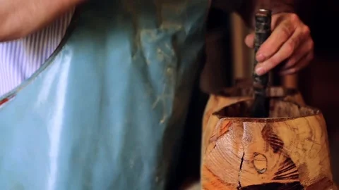 Luthier maker workshop Stock Footage 81490177