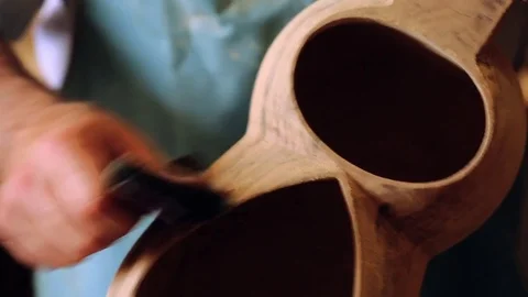 Luthier maker workshop Stock Footage 81490291