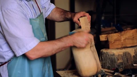 Luthier maker workshop Stock Footage 81490361