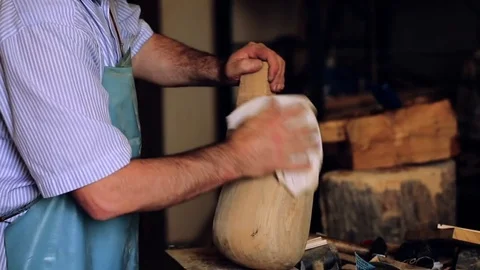 Luthier maker workshop Stock Footage 81490375