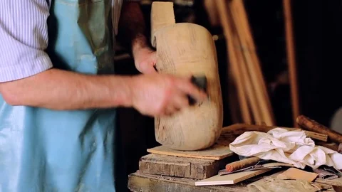 Luthier maker workshop Stock Footage 81490540