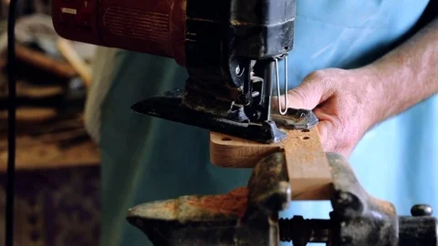 Luthier maker workshop Stock Footage 81490685