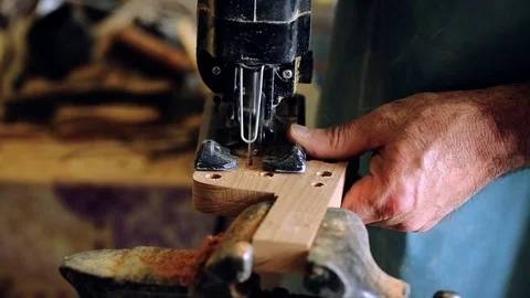 Luthier maker workshop Stock Footage 81490753