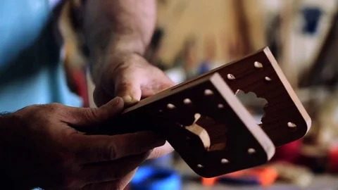 Luthier maker workshop Stock Footage 81490773
