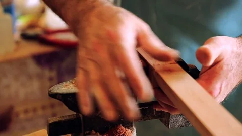Luthier maker workshop Stock Footage 81490806