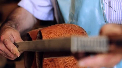 Luthier maker workshop Stock Footage 81490856