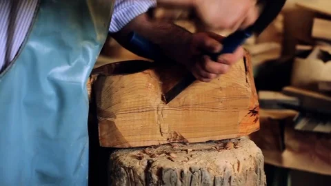 Luthier maker workshop Stock Footage 81490948